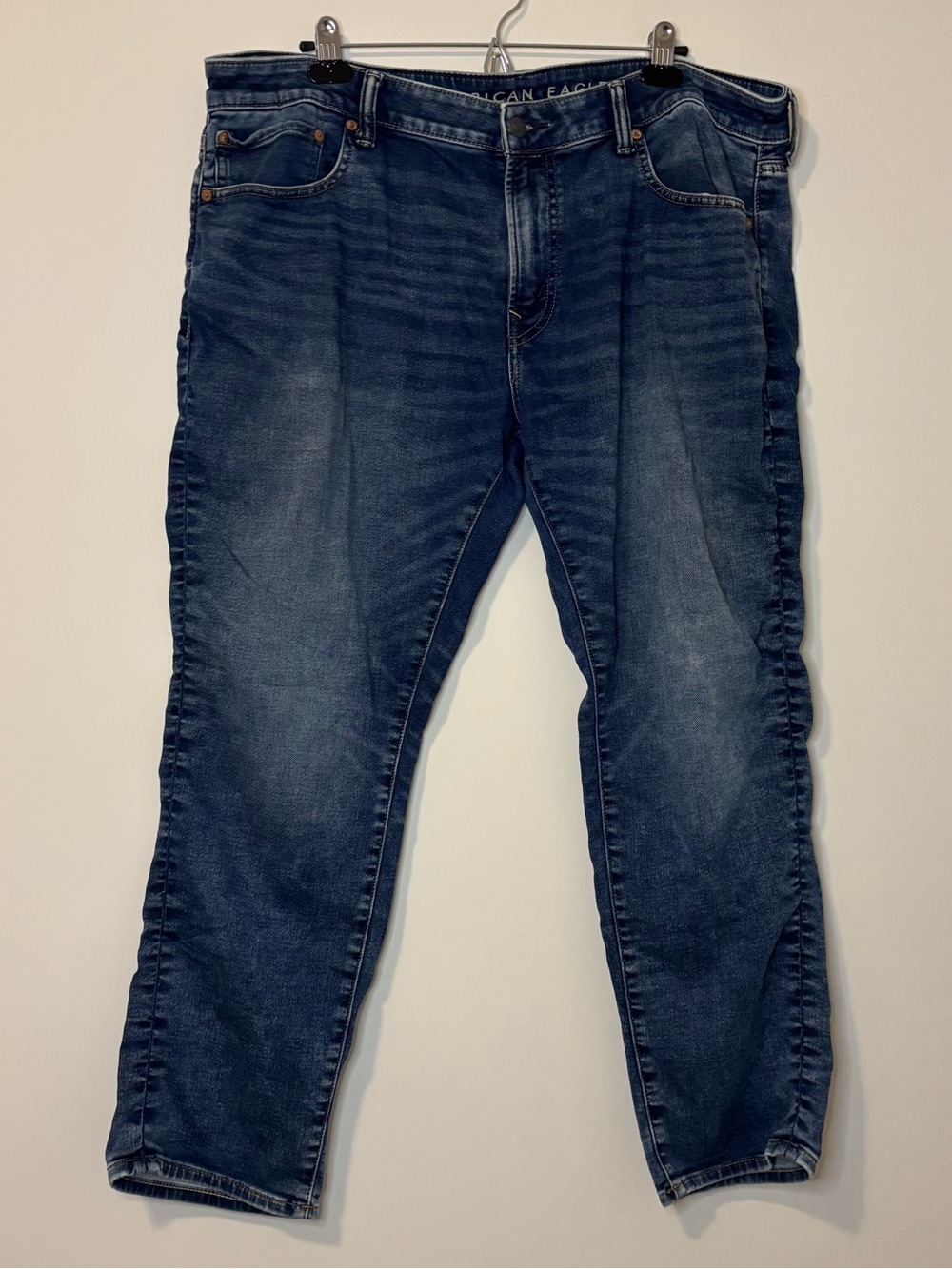 American Eagle Men Dark Wash Soft Knit Denim Slim Jeans
